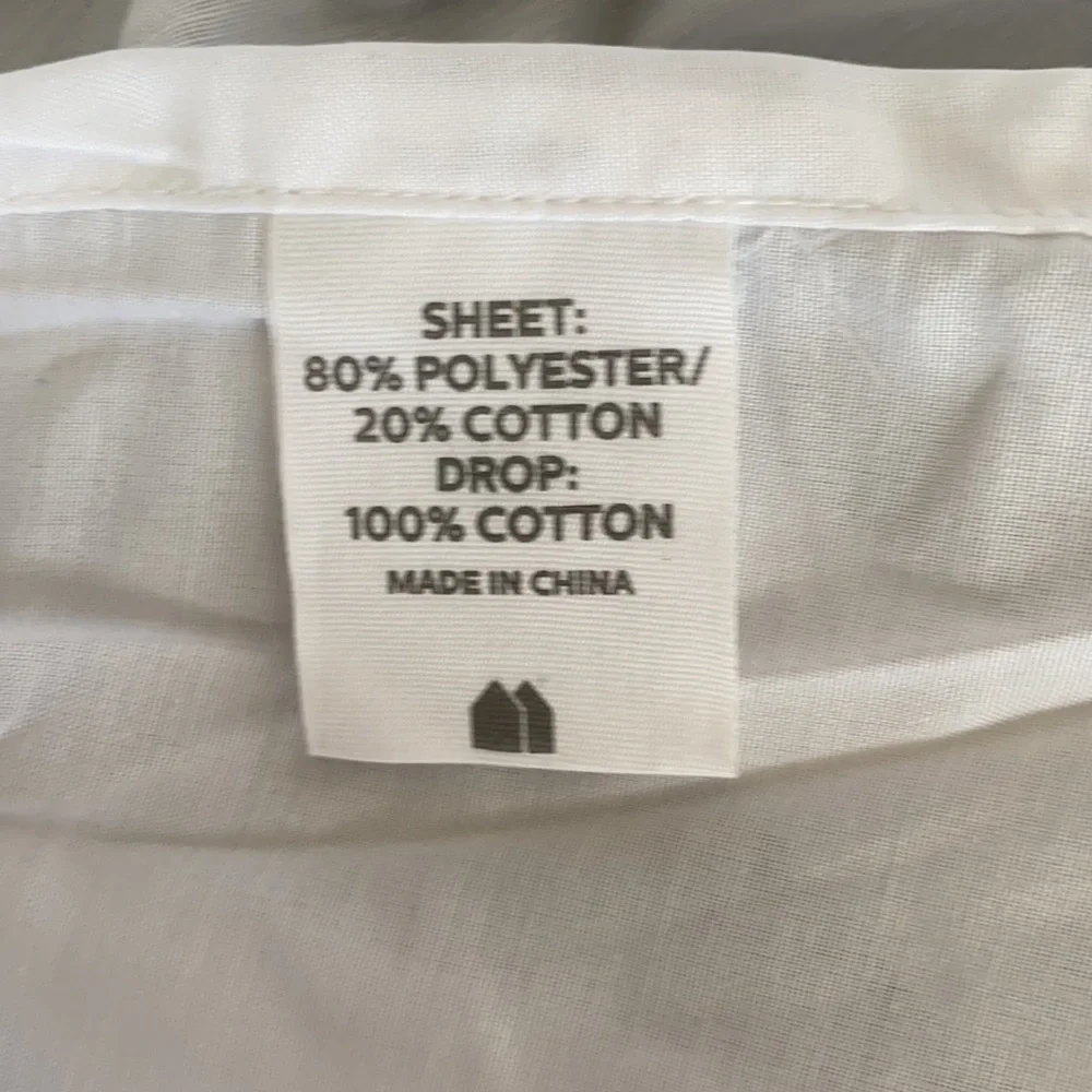 Blue aeriodecent full/queen solid bed skirt dust ruffle